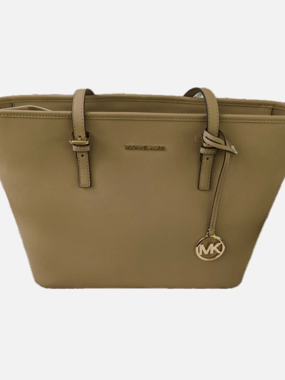 Michael Kors Jet Set Leather Tote Color Camel